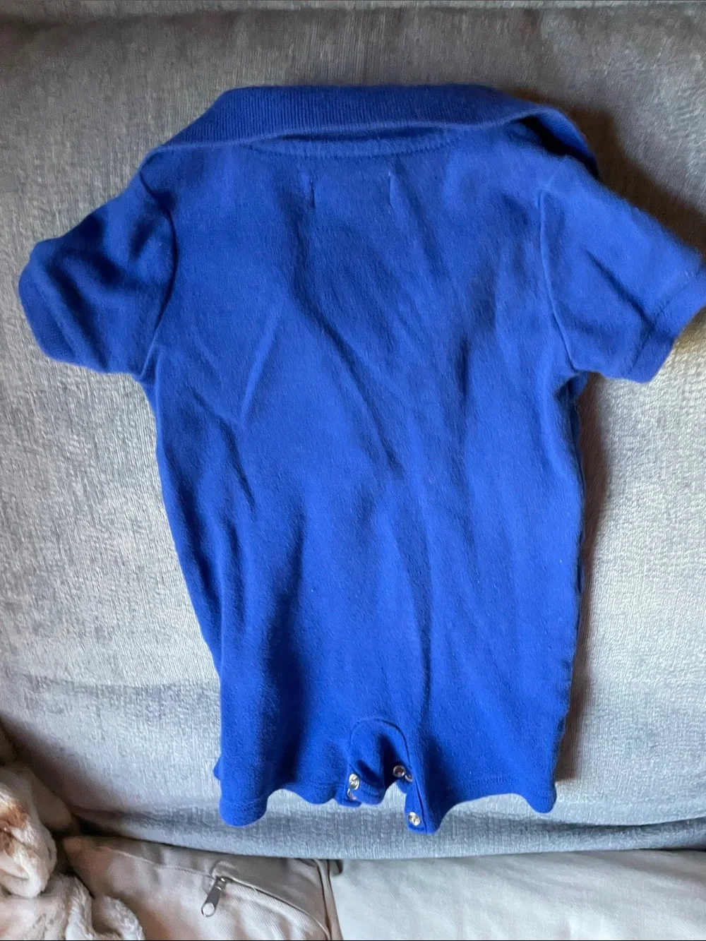 Ralph Lauren Royal Blue Collared Baby Onesie